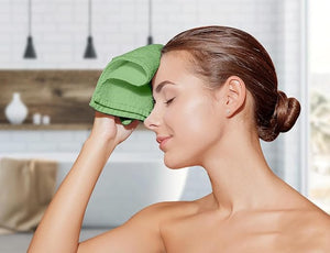 Avalon Towels Cotton Washcloths ? (Pack of 24) Size 12x12 Inches 100% Ring Spun Cotton Soft &amp Absorbent Face Towels Gym Towels Hotel and Spa Quality Reusable Fingertip Towels (Sage Green)