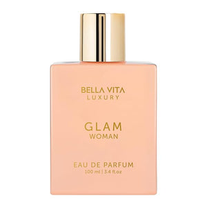 BellaVita Luxury GLAM Perfume for women | Notes of African Orange, Jasmine &amp; Patchouli | Long-Lasting Floral &amp; Woody Fragrance | Premium Perfume Oil imported from France, 100ml