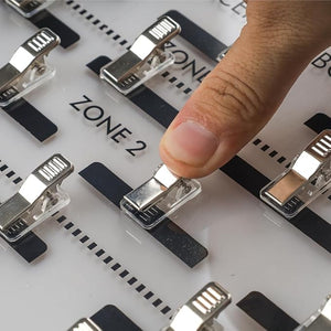 Hair Extension Hanger Carrier Tape in Placement Board Hair Display Holder Rack with 2Pcs Hanging Hook Clips Hairpin Hair Styling Too for Tape in Hair Extensions