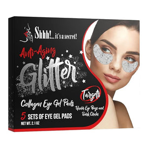 Collagen Under Eye Mask Moisturizer | Eye Mask For Wrinkles Puffiness Dark Circles Anti-Aging | Glitter Enhanced Best Kept Eye Secrets Treatment (5 Pairs)