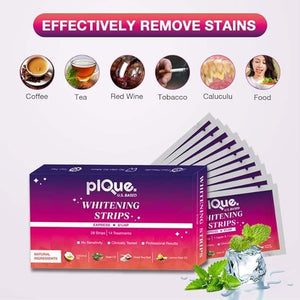 Teeth Whitening Strips 14 Treatments - Fast Acting 6% Hydrogen Peroxide Formula Natural Ingredients Deep Stain Removal - Oral Care with Coconut Oil Sage Lemon Peel Dead Sea Salt (28 Strips)