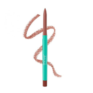 Thrive Causemetics Lip Filler Long-Wearing + Plumping Lip Liner, Shea Butter Hydrating Lip Plumper Retractable Lip Liner Pencil, Built In Sharpener, Vegan &amp; Cruelty Free, Monique (Maple)