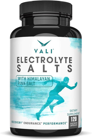 VALI Electrolyte Salts Rapid Oral Rehydration Replacement Pills. Hydration Nutrition Powder Supplement Recovery &amp Relief Fast. Fluid Health Essentials. Keto Salt Mineral Tablets. 120 Veggie Capsu