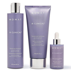 MONAT IR Clinical System ? Complete Hair Care Restoration Kit with Thickening Shampoo Conditioner &amp Thinning Defense Serum ? Strengthens Protects &amp Revives Hair for Thicker Fuller-Looking
