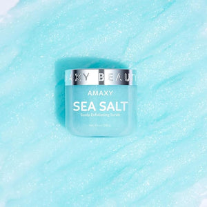 AMAXY Sea Salt Scalp Exfoliating Scrub | Remove Build Up Dirt Oil - Refreshes Oily Scalps - Reduce Flakes &amp Calm Itchiness - Silicon &amp Paraben Free - for Oily Scalp Men and Women - 9.8 oz