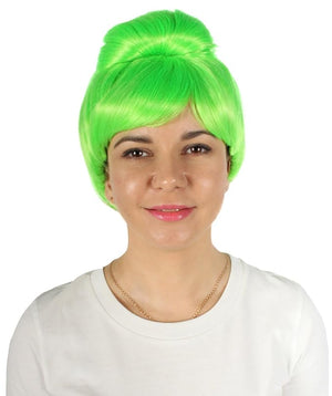Women's Premium Bun Wig - Adjustable Capless Hair extensions with Realistic Synthetic Fibers - Multi-Color Elegant Bun Hairpiece for Halloween Cosplay and Everyday Wear Light Green