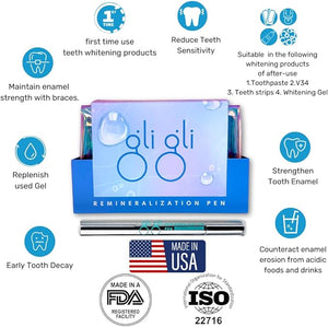 Remineralization Gel 2ML*1PCS with Shade Guide for Reduce Teeth Sensitivity After Teeth Whitening Teeth Desensitizing Gel Strengthen Tooth Enamel Great for Sensitivity Treatment