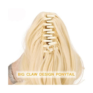 SONGCHAO Fake Hair Bun 1 Pack Synthetic Wavy Ponytail Extension Wig Claw Clip Heat Resistant Fiber Wavy Ponytail Ladies Hair Extension Bun Hair Accessories (Color : 007)