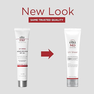 EltaMD UV Sheer Face Sunscreen, SPF 50+ No White Cast Sunscreen for Face and Body, Zinc Oxide Sunscreen Formula