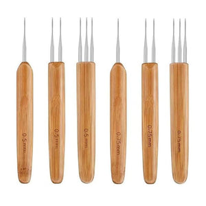 Knitting Tools Wig Dreadlocks Styling Tools &amp Appliances (Brown) (0.5mmBrown Two Heads)