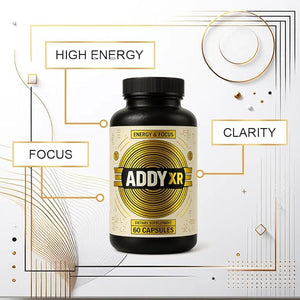 ADDY XR - Adderall Alternative - Luxury Energy Management - Focus &amp; Energy Supplement - High End Brain Booster - Focus, Energy, and Memory Support Vitamins - 60 Day Supply