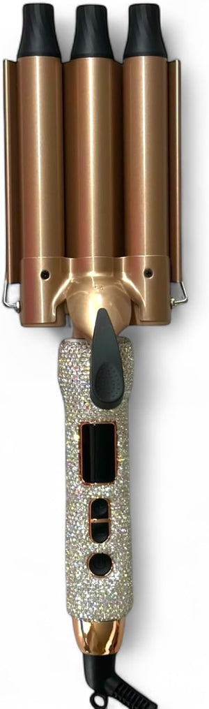 Glitz &amp Glam Bling Triple Barrel Hair Waver Silver Bling (Silver Bling)