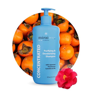 Mirai Clinical Persimmon Shampoo ? Old People Smell Eliminator, Nonenal Solution - Safe for Color-Treated and Mature Hair - Sulfate-Free, Paraben-Free, Clarifying Shampoo For Women and Men