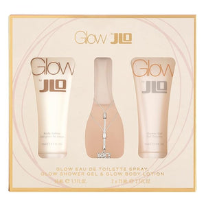 Jennifer Lopez Glow Gift Set - Eau De Toilette 50ml &amp; Shower Gel, Body Lotion 75ml Each