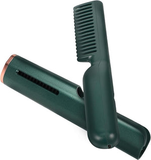 Portable Quick Heat Straightening Comb Straightener Brush for All Hair Types Including Beard Lightweight Travel-Friendly USB Powered