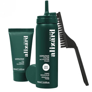 Alizard Natural Hair Color for Gray Hair Shampoo | De-Graying Foam with Hydrolyzed Collagen &amp; Allatonin | Not Hair Dye - Color Activation | Grey Hair Touch Up | Men &amp; Women | Instant Results -