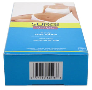 Surgi Wax Honey Wax Strips For Body 14 Count (28 Applications) (6 Pack)