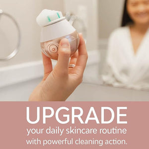 TAO Clean Ona Diamond Orbital Facial Brush and Cleansing Station, Electric Face Cleansing Brush with Ergonomic Handle, Dual Speed Settings, Rose Gold