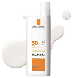 La Roche-Posay Anthelios Sunscreen SPF 50 Ultra-Light Fluid Broad Spectrum SPF 50 Face Sunscreen with Titanium Dioxide Mineral Lightweight &amp Fast-Absorbing Oil-Free Matte Finish