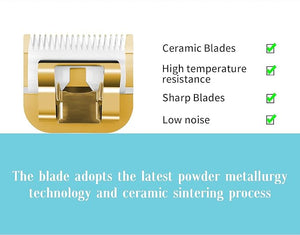 Professional Detachable Replacement Blades SetCut LengthCompatible with Andis AGCBDCBGCMBG Series/Oster Classic 76/Star-Teq/Power-Teq/A5 Clipper (7PACK) Golden