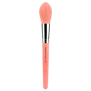 Bdellium Tools Professional Makeup Brush - Pink Bambu Series 974 Tapered Powder - With Soft Synthetic Fibers For Sculpt &amp Shape (Pink 1pc)