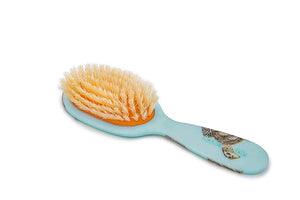 Rock &amp Ruddle Soft White Natural Boar Bristle Hairbrush for Babies and Young Children | Perfect for Fine Hair Detangling and Smoothing - Turtles