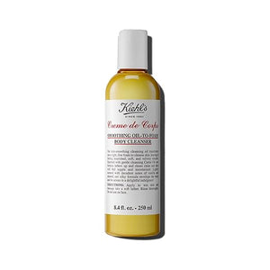 Kiehl's Creme de Corps Smoothing Oil-to-Foam Body Cleanser Moisturizing Body Wash for Smooth &amp Supple Skin with Castor Oil &amp Grape Seed Oil All Skin Types Vanilla &amp Almond Scent - 8.4