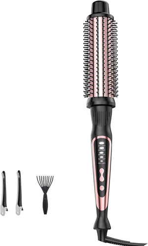 Thermal Brush Heated Round Brush &amp Curling Iron with Ceramic Ionic Technology Hair Tools for Volumizing &amp Styling Travel-Friendly Hot Comb with Adjustable Temperature£¨Rose Gold 1.25 inch£©