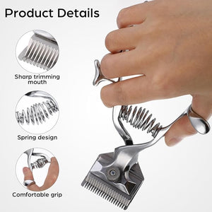 minkissy 3pcs Old Fashion Manual Hair Clipper Trimmer Stainless Steel Handheld Hairdressing Tool for Home and Vintage Non-Electric Grooming Cutter for Men and Pets