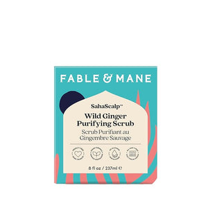 Fable &amp; Mane Wild Ginger Purifying Scrub, For a Flaky, Itchy or Dry Scalp. Gentle Exfoliating Cleansing Detox Treatment