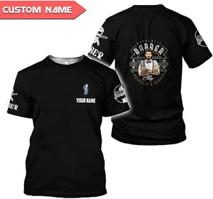Personalized Barber Shop Shirt 3D Barber Shirts Hairdresser Haircutting Hairstylist Custom Salon Barber Tshirt Pole Scissors