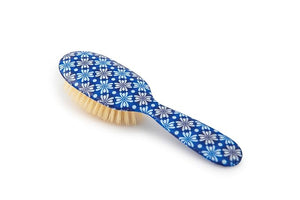Rock &amp; Ruddle Soft White Natural Boar Bristle Hairbrush for Babies and Young Children | Perfect for Fine Hair Detangling and Smoothing - Tile Blue