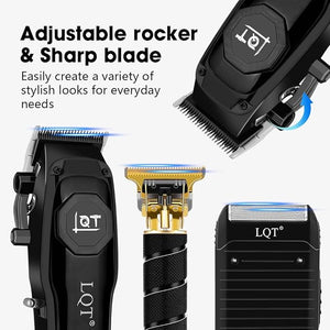 Hair Clippers for Men3 In1 Cordless Beard Trimmer Electric ShaversT-Blade Barber Clippers and Trimmer SetElectric Hair Cut MachinesMen¡¯s Grooming Kit for Giftsfor Home Barber