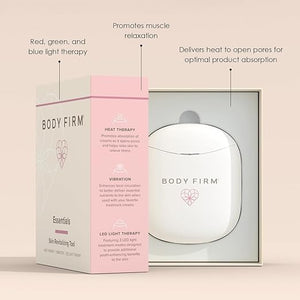 BODY FIRM Crepe Erase Skin Revitalizing Tool, Red Light Therapy Device, Lift &amp; Smooth Body &amp; Neck, Portable Handheld Heat &amp; Vibration Beauty Tool for Skin Care Absorption &amp; Body Repair