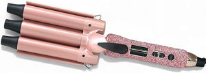 Glitz &amp; Glam Bling Triple Barrel Hair Waver Rose Gold