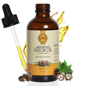 Jamaican Black Castor Oil ? 100% Pure Castor Oil for Hair Growth Scalp Care Glowing Skin and Nails. Made in Jamaica - 4 oz Glass Bottle