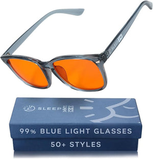 100% Blue Light Blocking Glasses - Women + Men - Better Sleep - Anti Eye Strain Protection - Computer Screens Gaming