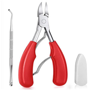 Nail Clippers Ingrown Toenail Podiatry Correction Nippers Cuticle Cutters Cut Paronychia Pedicure Hand Foot Care Tool(Red 2pcs)