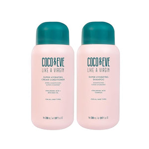 Coco &amp; Eve Like a Virgin Shampoo &amp; Conditioner Bundle Set - Natural, Sulfate free Hair Care with Argan Oil, Coconut and Avocado Oil | For Dry Damaged, Color Treated Hair | Anti Frizz (8.4 fl o