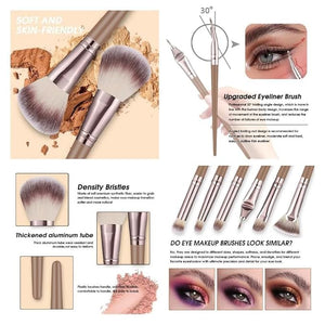 53Pcs Brown Makeup Brushes Set Professional Makeup Kit Multi-functional Makeup Tool Set with Facial Makeup Accessories Foundation Makeup Brush Kit Eye and Face Make up Brushes &amp Tools