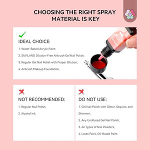 SAVILAND Super-Stable Airbrush Kit: 25 PSI Precision Airbrush for Nails Recharge Dual-Mode Airbrush Gun 0.3mm Nozzle Airbrush Machine Makeup Protable Airbrush Gel Nail Ombre French Paint Nail Art