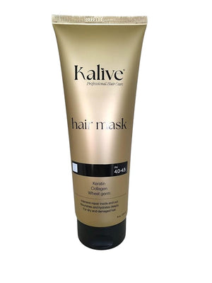 KALIVE Hair Mask for Deep Hydration &amp Repair - 8 oz. Keratin Collagen &amp Wheat Germ - Hair Care Products for Dry Damaged Hair.