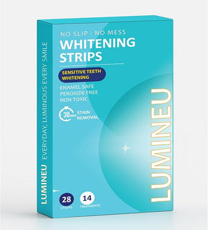 Teeth Whitening Strips for Sensitive Teeth ? Enamel Safe Peroxide-Free No Slip Whitening Strips for Daily Use ? 14 Treatments (28 Strips)