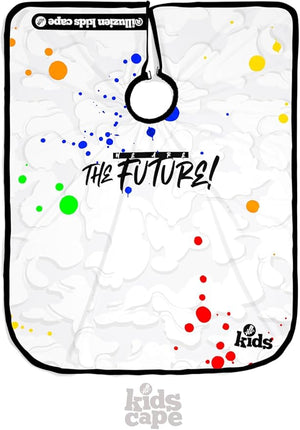 Illuzien Kids Future PRO Cape ? Barber Cape for Haircuts | Lightweight Kids Hair Drape for Salon or Home Use ? Barber Accessories for Children