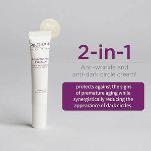 Alchimie Forever Rejuvenating Eye Balm | Hydrating Anti-Aging Eye Cream with Jojoba and Cocoa Butter European Blueberries Vitamin K | Reduce Dark Under Eye Circles and Premature Aging | 0.5 fl oz