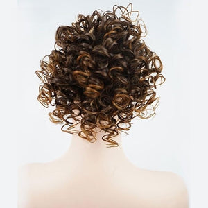 Hair Accessories Ladies Fashion Wig Fluffy Curly Hair Bun Short Curly Hair Comb Ball Head Ponytail Hair Extension Synthetic Hair Bun Hair Pieces For Women(10)
