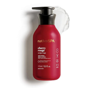 O Botic?rio Nativa SPA Cherry Rouge Velvety Body Lotion Bold Oriental Amber Fragrance with Cherry Extract &amp Quinoa Oil Collagen Boosting Hydration 13.5 Ounce (400ml)