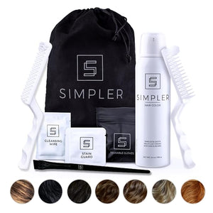 Simpler Hair Color Light Brown Mustache and Beard Upgraded Brush Kit with 3 Brushes Included for Precision Application - Gentle Professional Quality and Ammonia Free Dye for Hair Beard and Mustache