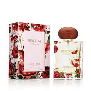 Jean Rish Fiery Rose Eau De Parfum - Perfume for Women (3.4 Fl Oz / 100ml) with Lily Rose &amp Peach- Long Lasting and Luxury Fragrance Made in USA