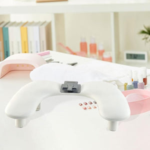 Nail Arm Rest Hand Pillow Hand Rest Stand for Salon Technician Home Soft Stylish U Shaped Tools Comfortable Nail Cushion White